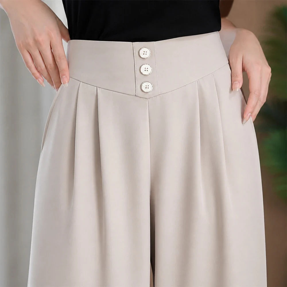 [COMPRÁ 2 Y LLEVÁ 3] Pantalón de Mujer en Seda Fría con Elastano + Neceser organizador de Regalo