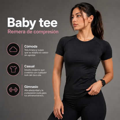 [COMPRÁ 2 Y LLEVÁ 4] Remera de Manga Corta en Tejido Acanalado Premium + Neceser Organizador de Regalo