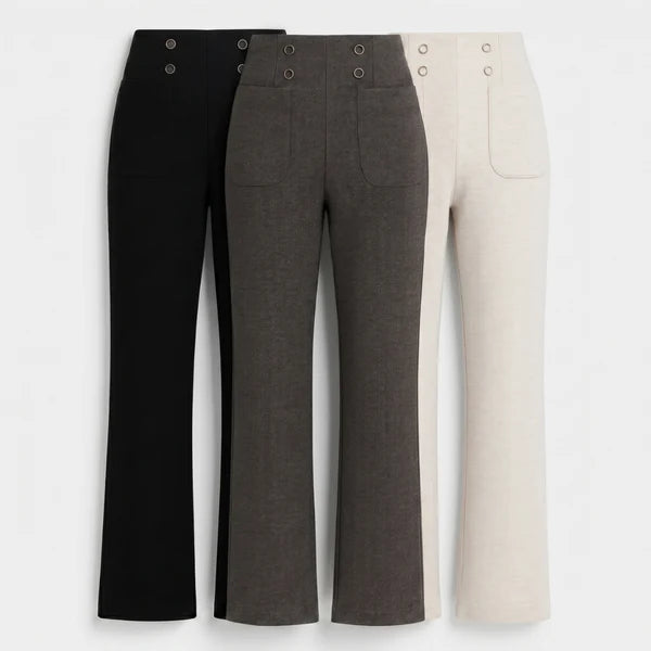 [COMPRÁ 2 Y LLEVÁ 3] Pantalón Martina de Mujer con Cintura Alta y Bolsillos + Neceser Organizador de Regalo