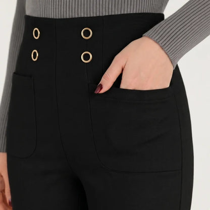 [COMPRÁ 2 Y LLEVÁ 3] Pantalón Martina de Mujer con Cintura Alta y Bolsillos + Neceser Organizador de Regalo
