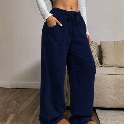 [COMPRÁ 2 Y LLEVÁ 4] Pantalón de Mujer de Tiro Alto en Tela Acanalada con Elastano + Neceser Organizador de Regalo